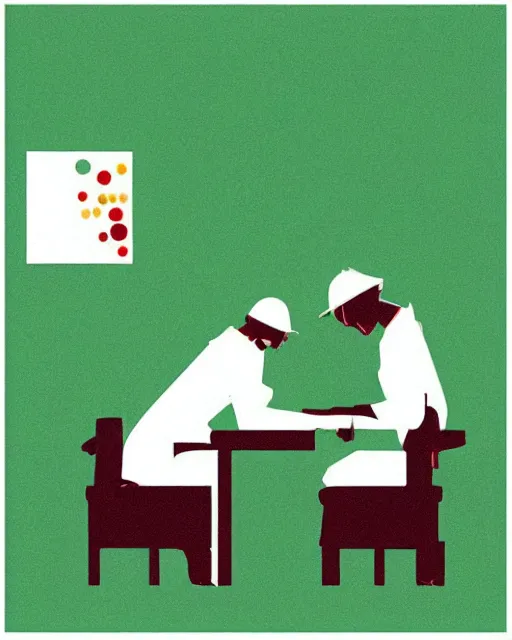 Image similar to science lab. clean cel shaded vector art. minimalist illustration art by tatsuro kiuchi