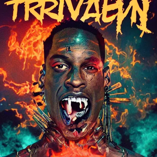 Prompt: travis scott concert in hell, multiverse