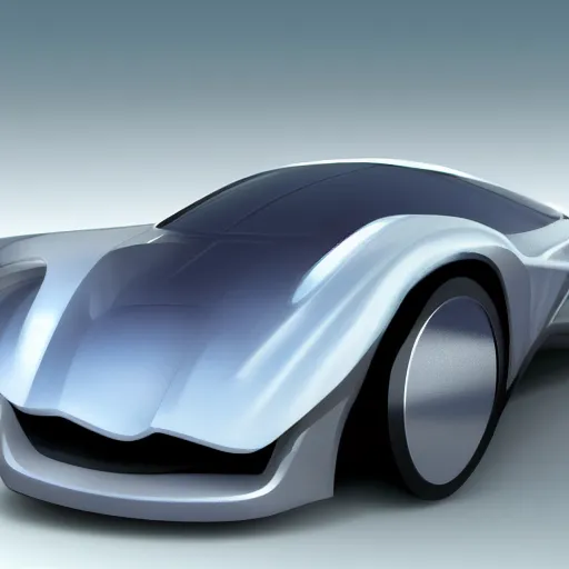 Image similar to a hiper realistic digital art of a futurist spaceship car