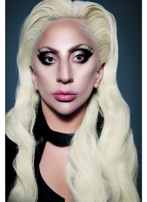 Image similar to half-length portrait of lady gaga, f/4.5, ISO 100