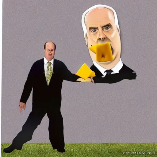 Image similar to john cleese made out of cheese