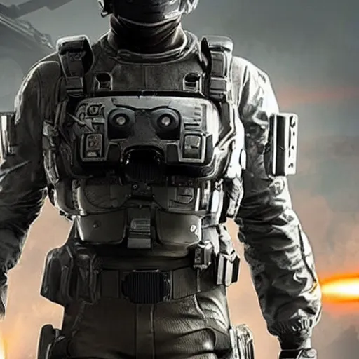 Prompt: a photo of a male android in call of duty