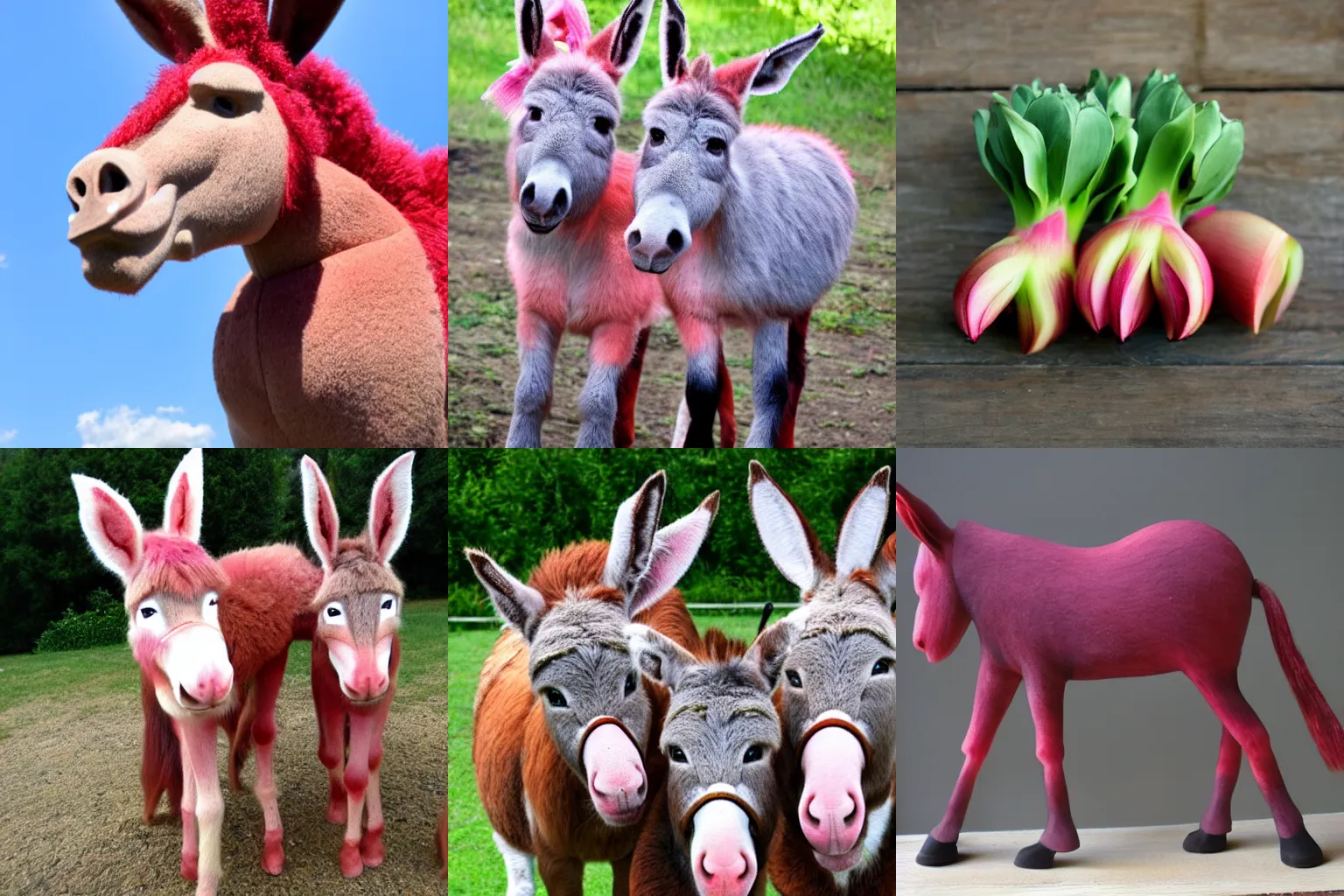 Prompt: pages twin, donkey rhubarb,