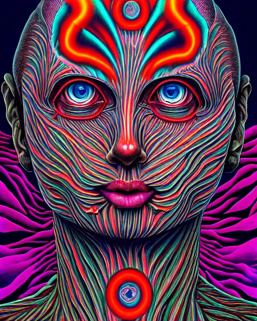 Image similar to human spirit breaking away from the body, conjuring psychedelic background, part by shintaro kago, part by alex gray, ross tran, james jean, ultra realistic, highly detailed, 8 k, trending on artstation, symmetry