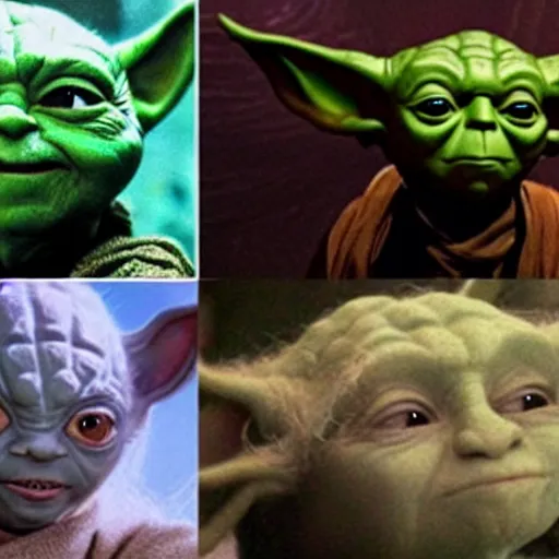 Prompt: a starwars character looks exactly like yoda but does not have any ears at all. just a round head