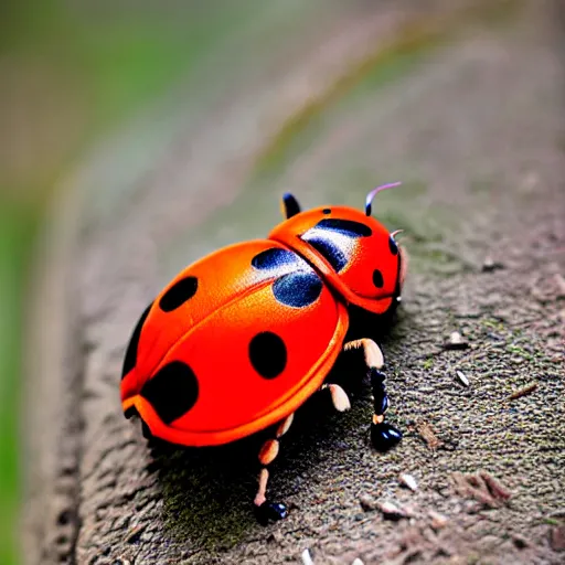 Image similar to a ladybug - cat - hybrid, animal photography
