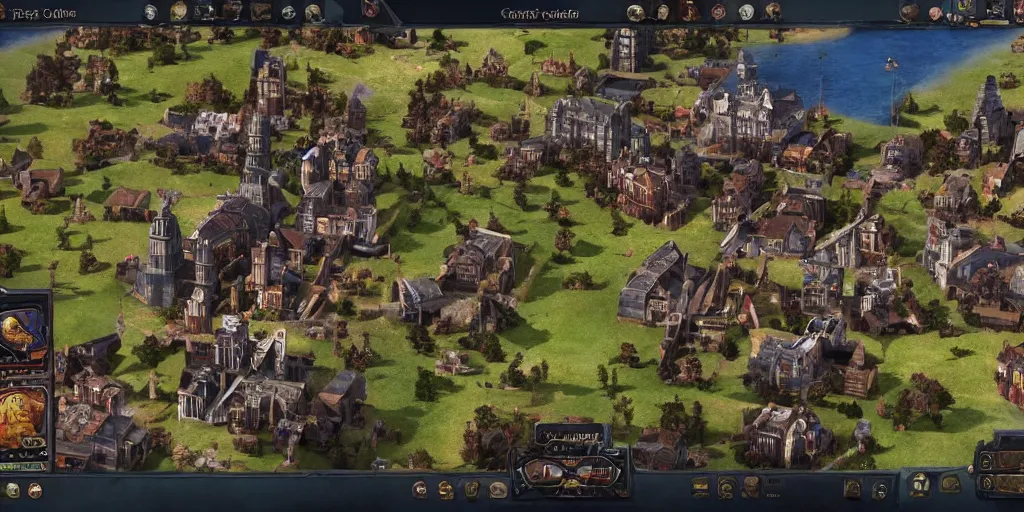 Prompt: age of empire building, game footage