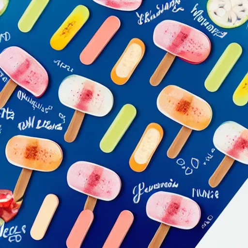 Prompt: yummy yummy popsicles product packing design