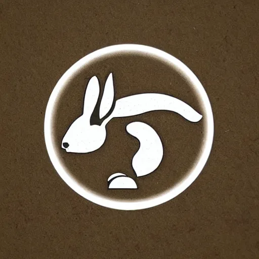 Prompt: a logo of a rabbit, designed by dali