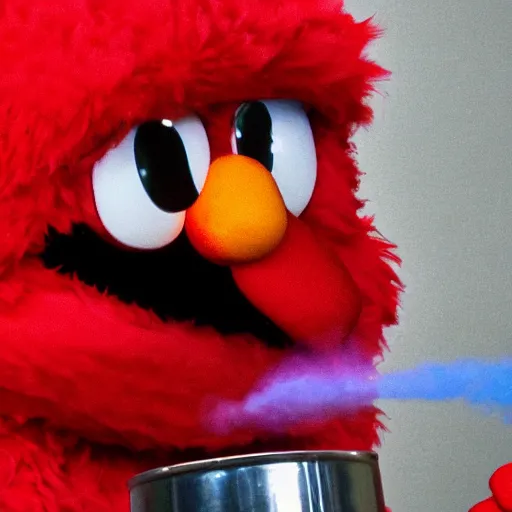 Image similar to 8 k photo of elmo smoking, mugshot