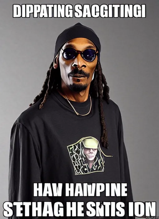 Image similar to Distributing hat on Snoop dogg,harry potter