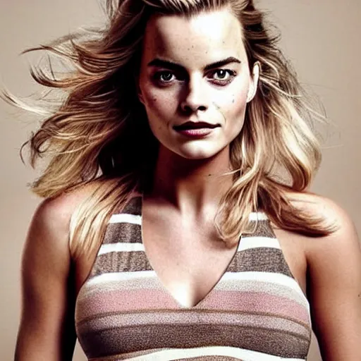 Prompt: a! woman who is a genetic combination of margot robbie and emma watson face and upper - body!! focus, detailed eyes