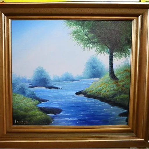 Prompt: landscape painting by hw6523