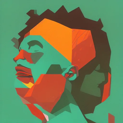 Prompt: profile picture by sachin teng, miami, organic painting, marijuana smoke, matte, hiphop, hard edges, energetic, 3 d shapes, asymmetrical, smoke, green, masterpiece