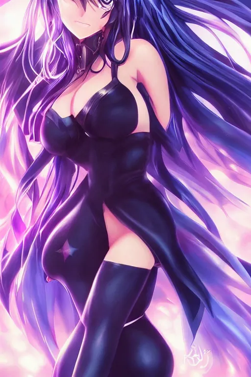 Image similar to Raynare, High School DXD anime character in a beautiful portrait as a Guardian of the Stars by Ross Tran, artgerm stunning and detailed, with soft lighting energetic posing