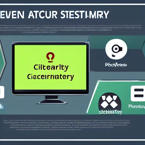 Image similar to powerpoint slide of a cybersecurity strategy