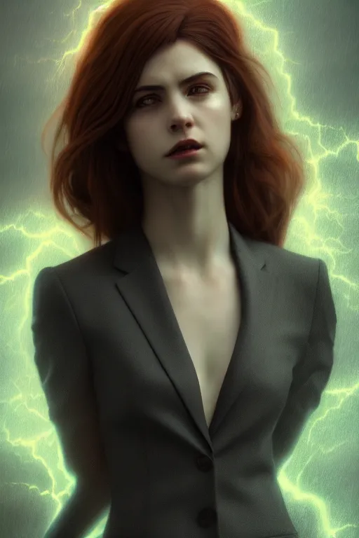 Prompt: p ortrait of Lilith wearing a suit, portrait, biblical, mythology, Genesis, haunting, beautiful , photo-realistic, hyper-realism, octane render, dramatic lightning, cinematic, by John William Waterhouse