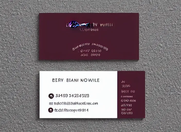 Image similar to “luxurious black business card, berry”