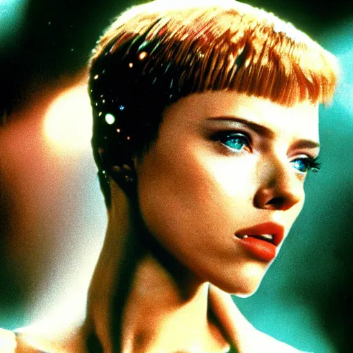 Image similar to a still of Scarlett Johansson in Blade Runner (1982)