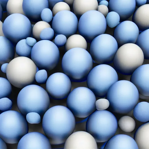 Image similar to cube made out of blue marbles and steel rods, octane render, studio photo