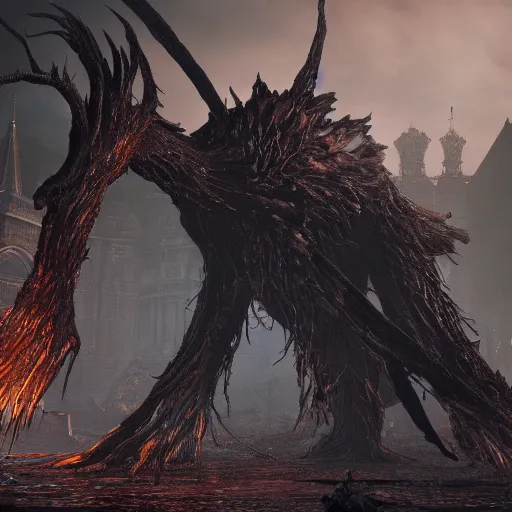 Image similar to a stunning screenshot of an elder giant from bloodborne