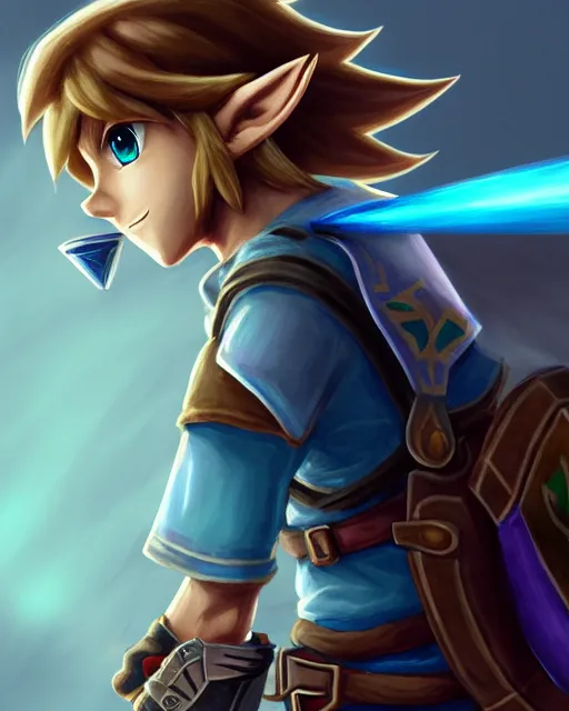 Image similar to link with his ocarina, flying notes, hyrule, soft grey and blue natural light, intricate, highly detailed dark art, digital painting, artstation, concept art, smooth, sharp focus,!