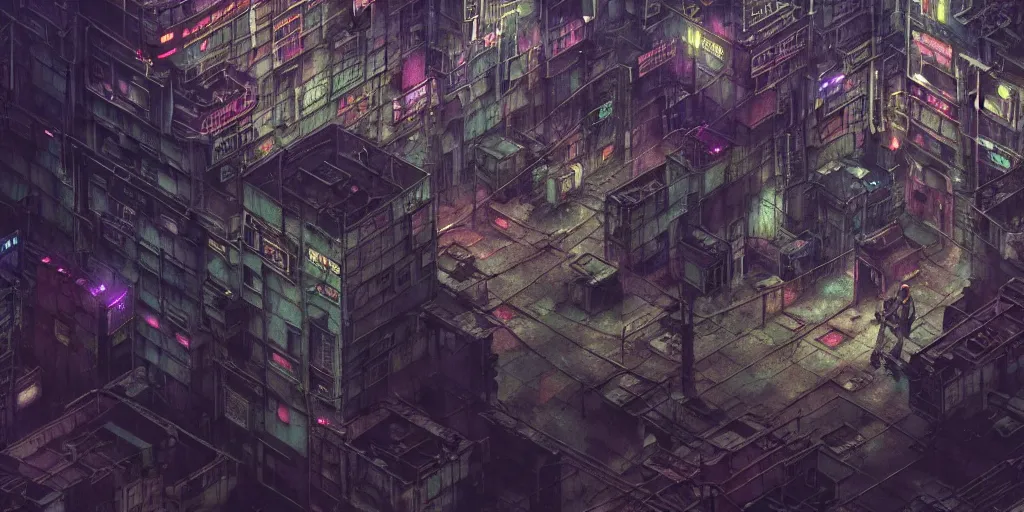 Prompt: twilight lighting, moody, atmospheric, solarpunk, cyberpunk, a render of kowloon walled city, rainy, in the art style of neon genesis : evangelion, 8 0 s anime style, by ghibli studio and victor ngai, ghost in the shell art style, akira artstyle, pixar highly detailed, 8 k h 5 7 6