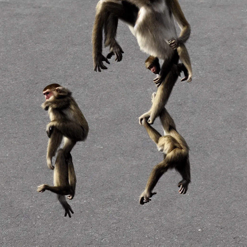 Prompt: monkey skater