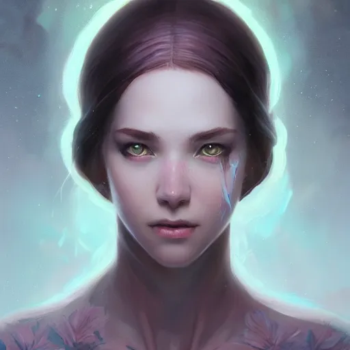 Prompt: Highly detailed necrotic portrait of a young woman, Stephen Bliss, unreal engine, fantasy art by Greg Rutkowski, Loish, Rhads, Makoto Shinkai and Lois van baarle, ilya kuvshinov, rossdraws, Tom Bagshaw, global illumination, radiant light, detailed and intricate environment