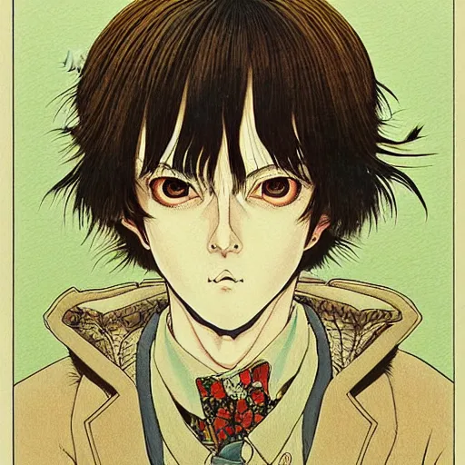 Image similar to prompt : portrait of scaveger painted in miyazaki color style drawn by katsuhiro otomo and takato yamamoto, inspired by fables, china doll face, smooth face feature, intricate oil painting, high detail, sharp high detail, manga and anime 2 0 0 0