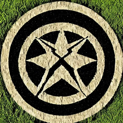 Image similar to crop circle but it's the infowars logo