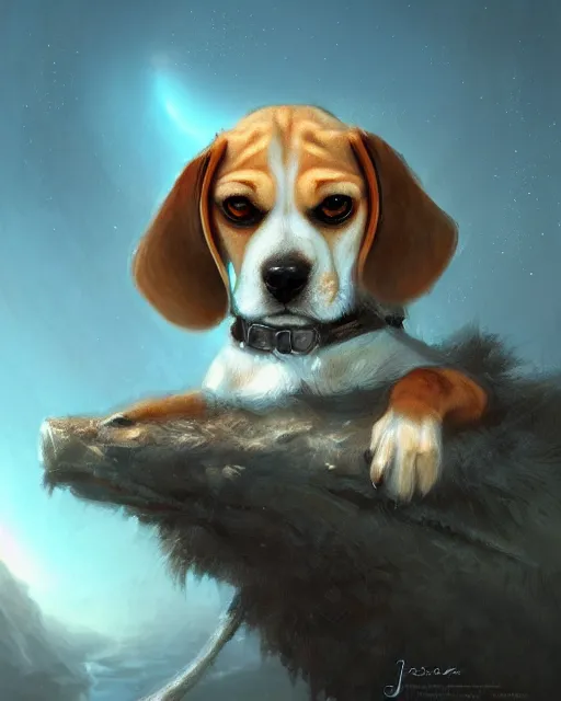 Prompt: cute beagle, cinematic, stunning, adorable, highly detailed fur, digital painting, artstation, smooth, hard focus, illustration, art by jessica rossier and and brian froud