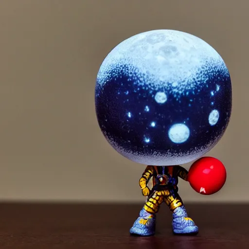 Image similar to A Funko Pop of the moon