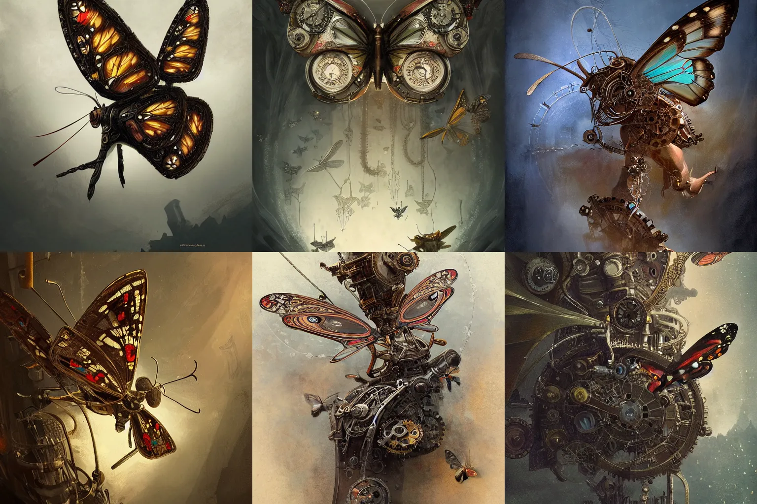 Prompt: photo of a mechanical butterfly, steampunk, fantasy, intricate, elegant, highly detailed, digital painting, artstation, concept art, smooth, sharp focus, illustration, by Pete Amachree and greg rutkowski