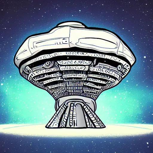 Image similar to the mothership is lame, digital art