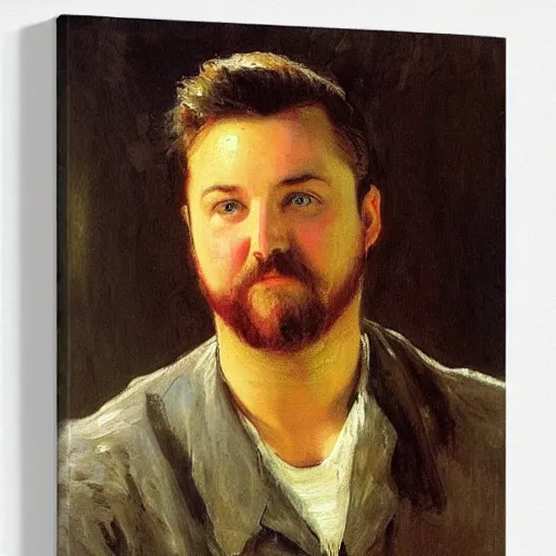 Image similar to chandler from friends by ilya repin