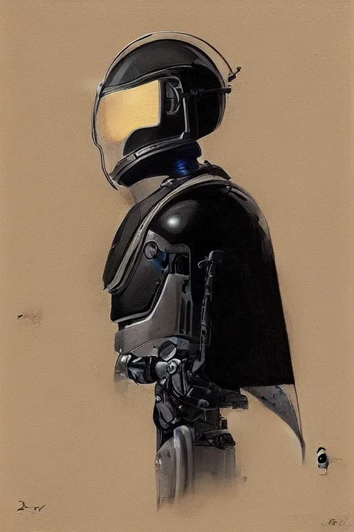 Prompt: “self portrait of a robot raven with a helmet, a cape, and beige body armor in the style of a Macintosh II. Hyperrealism. Highly Detailed Art by Greg Rutkowski. Trending on r/cassettefuturism and Artstation”