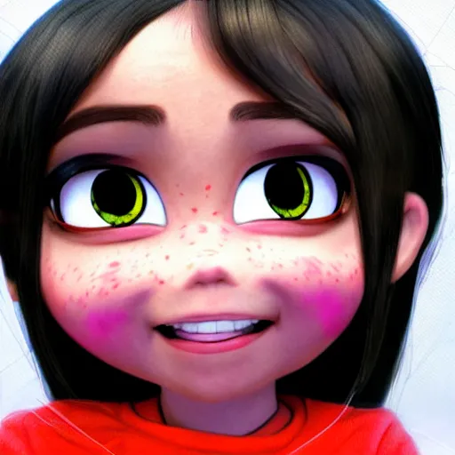 Image similar to vanellope from wreck it ralph art realistic