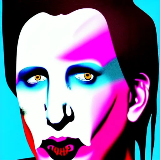 Image similar to an extremely psychedelic portrait of marilyn manson as andy warhol, surreal, lsd, face, detailed, intricate, elegant, lithe, highly detailed, digital painting, artstation, concept art, smooth, sharp focus, illustration