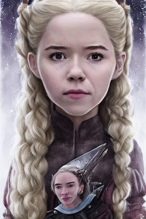 Prompt: A Portrait of Belle Delphine, Game of Thrones, highly detailed