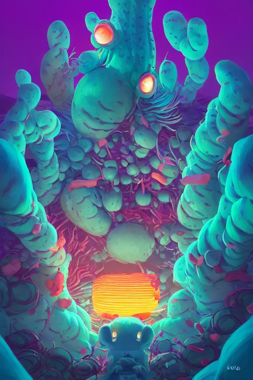 Image similar to roots cactus sushi cristal smurf ghost creature animal sushi cristal very big eye roots cactus elemental flush of force nature micro world fluo fishscale, behance hd by jesper ejsing, by rhads, makoto shinkai and lois van baarle, ilya kuvshinov, rossdraws radiating a glowing aura global illumination ray tracing hdr