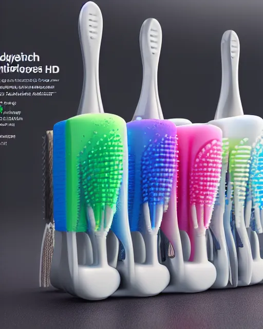 Prompt: advertising, toothbrush, hd, hyper detailed, 4 k