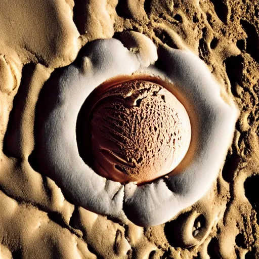 Image similar to earth made of ice cream melting under the heat