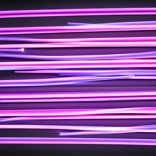 Prompt: complex grid of fluorescent tube lights on a black background, blue, pink, cgi, redshift n - 5