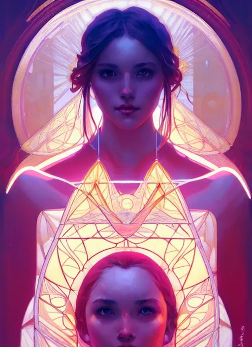 Image similar to symmetry!! water, glowing lights!! intricate elegant, highly detailed, digital painting, artstation, concept art, smooth, sharp focus, illustration, art by artgerm and greg rutkowski and alphonse mucha