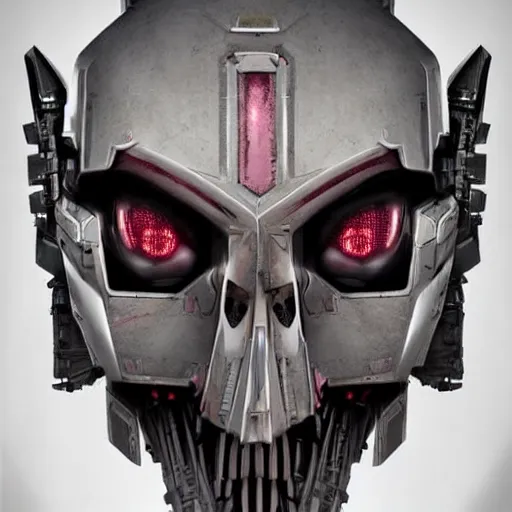 Prompt: symmetry!! a female transformer with metal mask, skull eye sockets!! very symmetrical face, cybernetic and highly detailed, by steven zavala, by matt tkocz, by shane baxley, transformers cinematic universe, pinterest, deviantart, artstation _ h 7 5 0