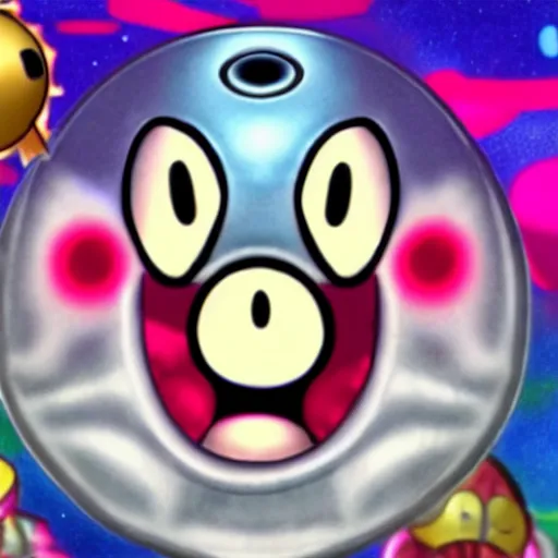 Image similar to kirby smiles as he commits atrocities