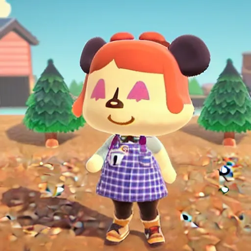 Image similar to very cute new animal crossing villager, octane render