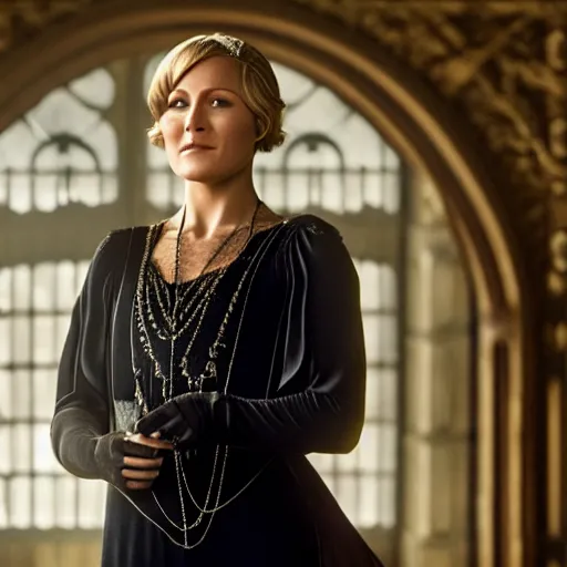 Prompt: Helene Fischer in downton Abbey. Movie still. artstation, cgsociety, deviantart, 8k, HD