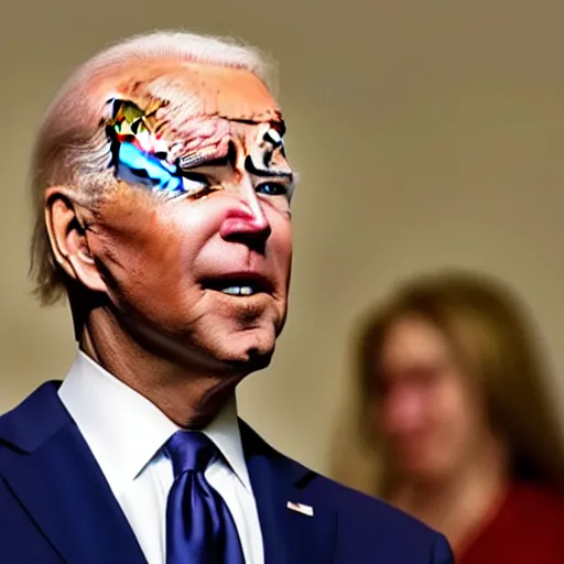 Prompt: joe biden asleep at the wheel